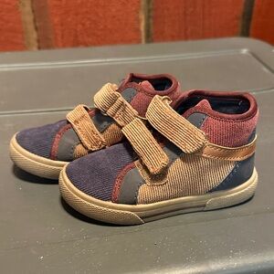 Carter's Corduroy High-Top Sneakers - Navy and Tan